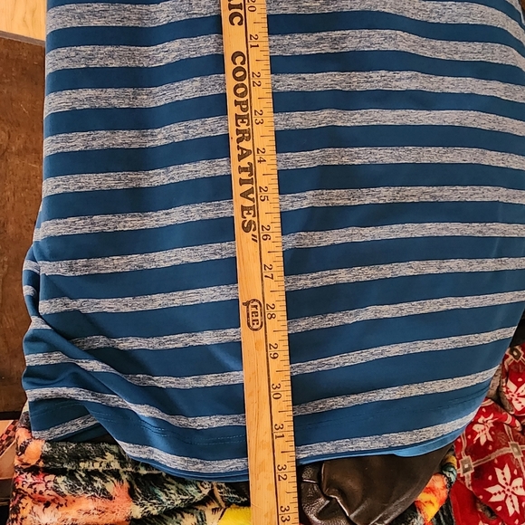 Greg Norman Tasso Elba Men's Polo 2XL Golf Blue Ombre Fade Striped Shirt XXL - Picture 5 of 9